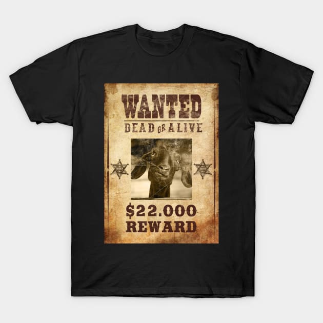 Criminal Goat T-Shirt by adriennfarkas